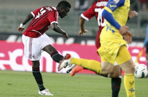 Muntari și șutul de gol ce a tranșat triumful Milanului cu Chievo (foto: Reuters)