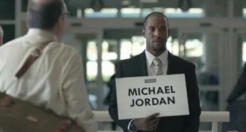 Ipostază din reclama cu Michael Jordan