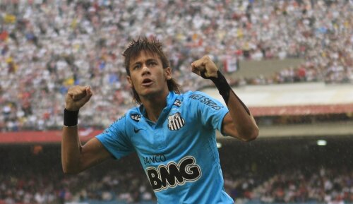 Neymar a marcat trei goluri în meciul cu Sao Paulo foto: reuters