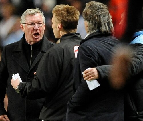 Ferguson și Mancini au cedat tensiunii și s-au duelat verbal (foto: Reuters)