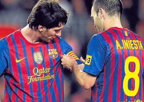 Messi a fost căpitanul Barcei spre finalul meciului cu Malaga: Puyol şi Iniesta fuseseră înlocuiţi