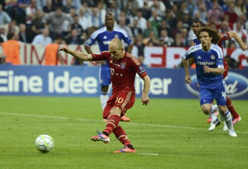 Robben a ratat un penalty în finala cu Chelsea. foto: Reuters