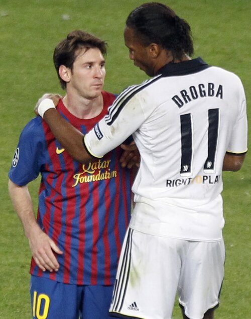 Lionel Messi și Drogba foto: reuters
