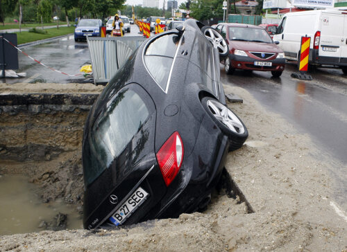 Asta este imaginea care i-a întîmpinat pe bucureşteni ieri, în zona Pipera // Foto: Adevarul