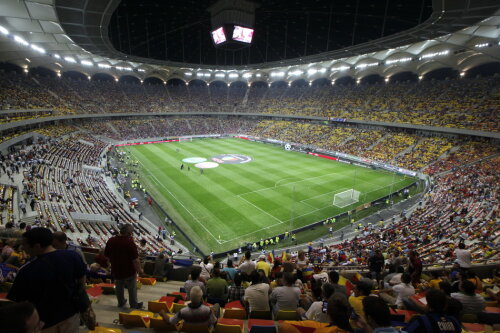 Meciul de fotbal Romania - Franta, scor 0-0, preliminariile CE 2011, desfasurat pe Stadionul National Arena (Arena Nationala). 06.09.2011