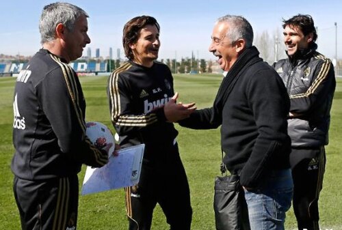 Preciado (centru) la ultima întîlnire cu Mourinho, acum trei luni (foto: realmadrid.es)