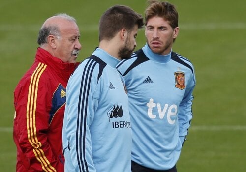 Del Bosque a avut bătăi de cap cu Ramos şi Pique. foto: Reuters