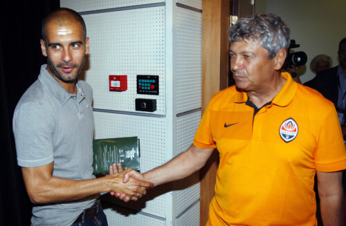 Guardiola şi Lucescu s-au înfruntat şi în sferurile Ligii Campionilor, în sezonul 2010-2011