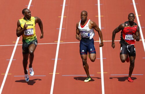 Usain Bolt s-a relaxat către finalul cursei (foto: Reuters)