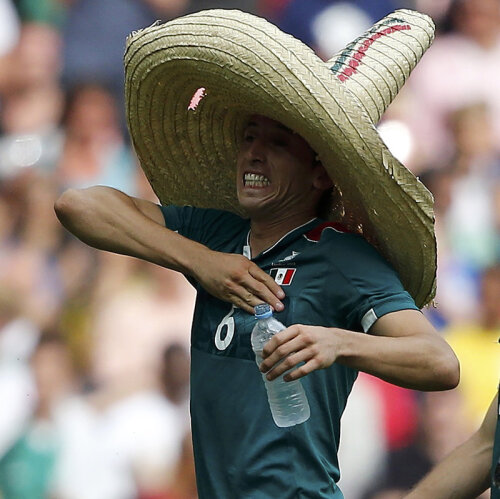 Sombrero peste Brazilia. Verzii lui Fernando Tena sînt în extaz // Foto: Reuters