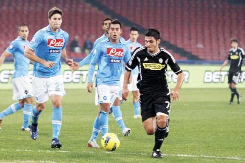 Ştefan Popescu la un gol marcat lui Napoli în Cupa Italiei