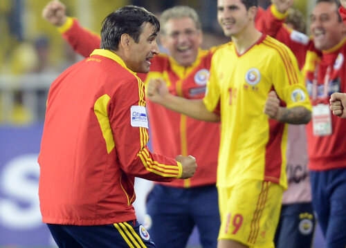 Finalul partidei cu Turcia l-a găsit pe Piţurcă în extaz.