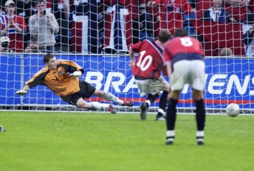 Momentul în care Solskjaer transformă penalty-ul împotriva României