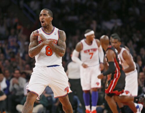 Reacție de bucurie a lui J.R. Smith, baschetbalistul lui NY Knicks
Foto: Reuters