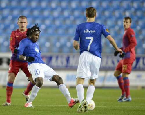 Chima (stînga) a înscris golul norvegienilor în Molde - Steaua 1-2