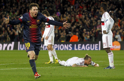 Messi a ajuns la 7 goluri în actuala Ligă și, cu 58 în total, l-a depășit pe Van Nistelrooy în topul all-time // Foto: Reuters