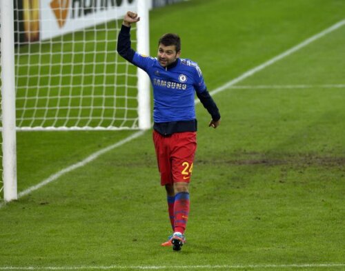 Raul Rusescu a marcat singurul gol al Stelei împotriva lui Chelsea, scor 1-0