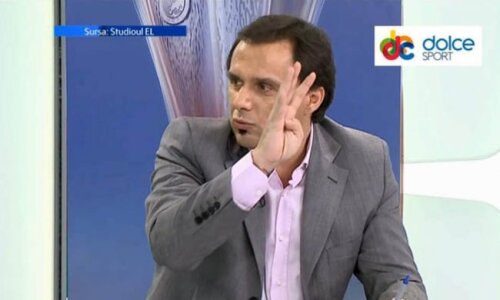 Panduru, în timpul unei emisiuni la Dolce Sport