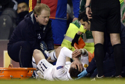 Bale, aici primind îngrijiri, a lipsit 8 luni în 2008, după ce și-a rupt ligamentele la aceași gleznă