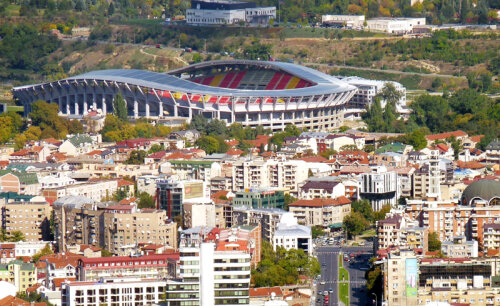 Stadionul lui Vardar are o capacitate de 33.460 de locuri