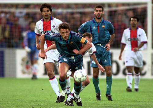 Gică Popescu, în finala Cupei Cupelor din 1997, cu banderola de căpitan al Barcelonei // Foto: Guliver/GettyImages