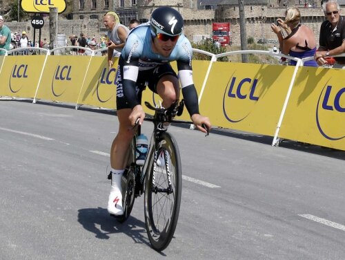 Mark Cavendish în proba de contratimp individual foto: reuters