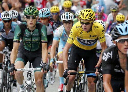 Chris Froome a încheiat runda de ieri al 7-lea, distanţîndu-se cu încă 37 de secunde faţă de Alberto Contador Foto: Reuters