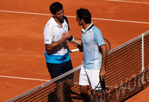 Delbonis și Federer la finalul meciului // Foto: Gulliver/GettyImages