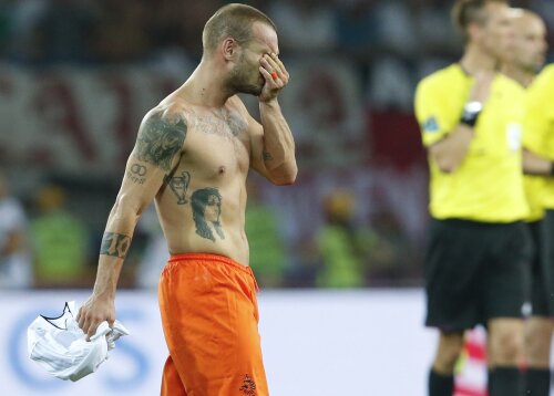 Wesley Sneijder, deziluzionat, după 3 înfrîngeri la rînd în grupele Euro 2012 // Foto: Reuters