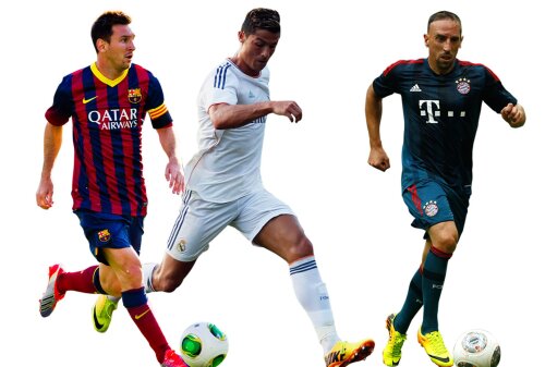 Messi, 26 ani, Ronaldo, 28 ani şi Ribery, 30 ani, favoriţi la marele premiu