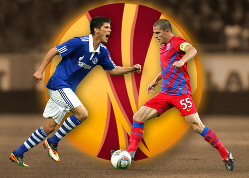 Huntelaar le va da din nou bătăi de cap lui Bourceanu şi celorlalţi stelişti. Fotomontaj: Lucian Alecu