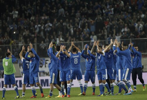 Grecia sărbătorește victoria în fața României, foto: Reuters