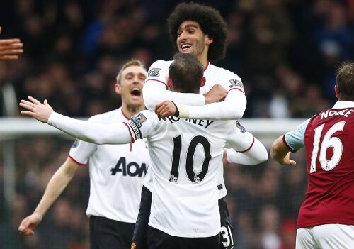 Manchester a mizat pe Wayne Rooney în ultima victorie, 2-0 cu West Ham, foto: reuters