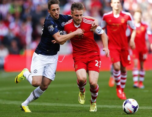 Luke Shaw, în roșu, foto: reuters