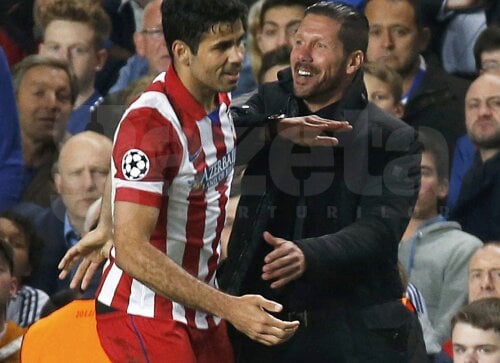 Diego Costa și Diego Simeone, foto: reuters