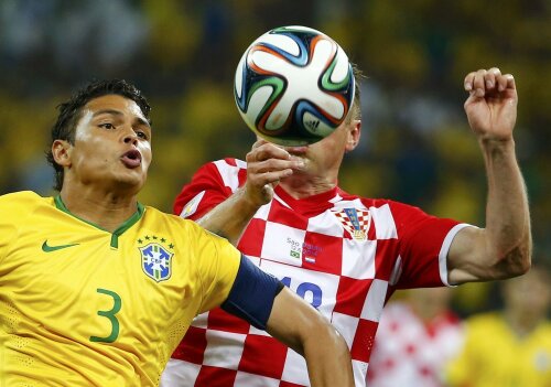 Thiago Silva nu i-a lăsat multe șanse lui Olici și croaților, care au punctat doar cu autogolul lui Marcelo // Foto: Reuters