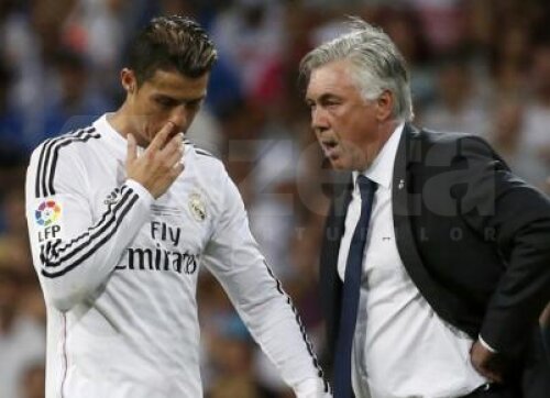 Crisano Ronaldo şi Carlo Ancelotti, foto: Reuters