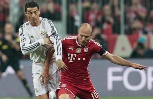 Ciocnirea CR7 - Robben în Real - Bayern (5-0 la total în 2014) s-ar putea repeta după un singur an