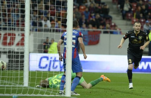 Momentul meciului: Ianis Zicu înscrie singurul gol al partidei