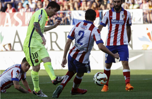 Messi a decis duminică meciul cu Atletico, marcînd al 41-lea gol în campionat // Foto: Reuters