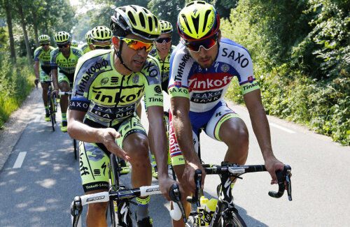 Alberto Contador (stînga) și Peter Sagan, doi dintre oamenii de urmărit în următoarele 3 săptămîni // Foto: Reuters