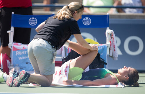 În finala de la Toronto, Simona Halep a solicitat de trei ori ajutor medical
