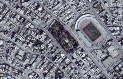 Așa arată văzut din satelit stadionul Municipal de 20.000 de locuri din Raqqa