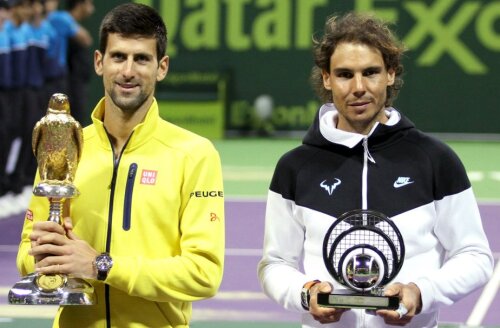Novak Djokovici l-a desființat pe Rafael Nadal în finala de la Doha, foto: reuters