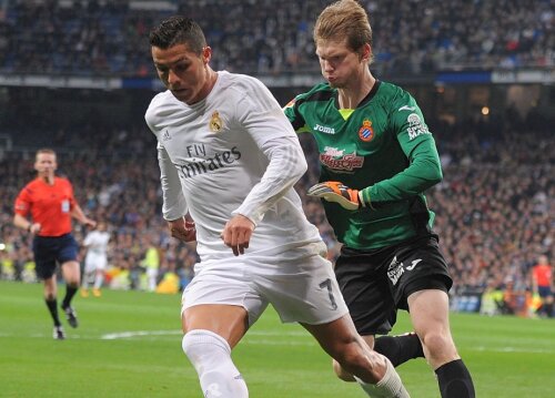 La debutul pentru Espanyol, în etapa trecută, Arla a primit 6 goluri, 3 fiind doar de la Cristiano Ronaldo
FOTO: Guliver/GettyImages