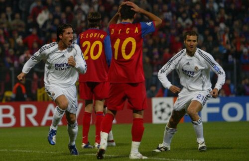 17 octombrie 2006. Sergio Ramos a deschis scorul pe Ghencea în meciul cu Steaua, terminat cu victoria galacticilor, 4-1