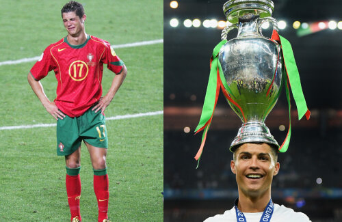Ce diferență! Ronaldo în 2004 și în 2016