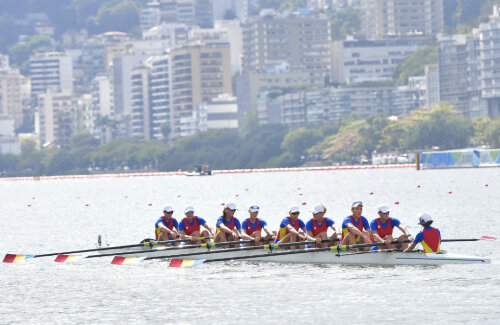 Echipajul de 8 plus 1 al României poate aduce singura medalie la canotaj la această Olimpiadă // FOTO Cristi Preda (Rio de Janeiro)