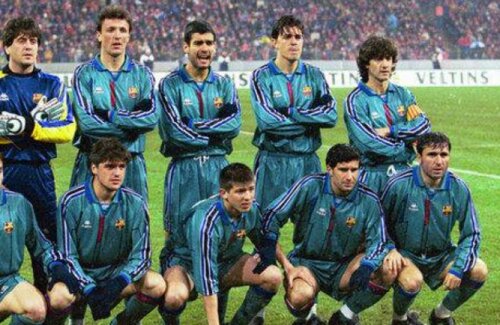 Guardiola și Hagi au jucat împreună la Barcelona timp de două sezoane, între 1994 și 1996