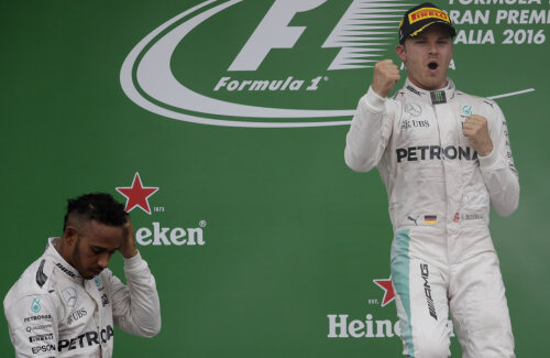Supărarea lui Lewis Hamilton versus exuberanţa lui Nico Rosberg // FOTO Reuters